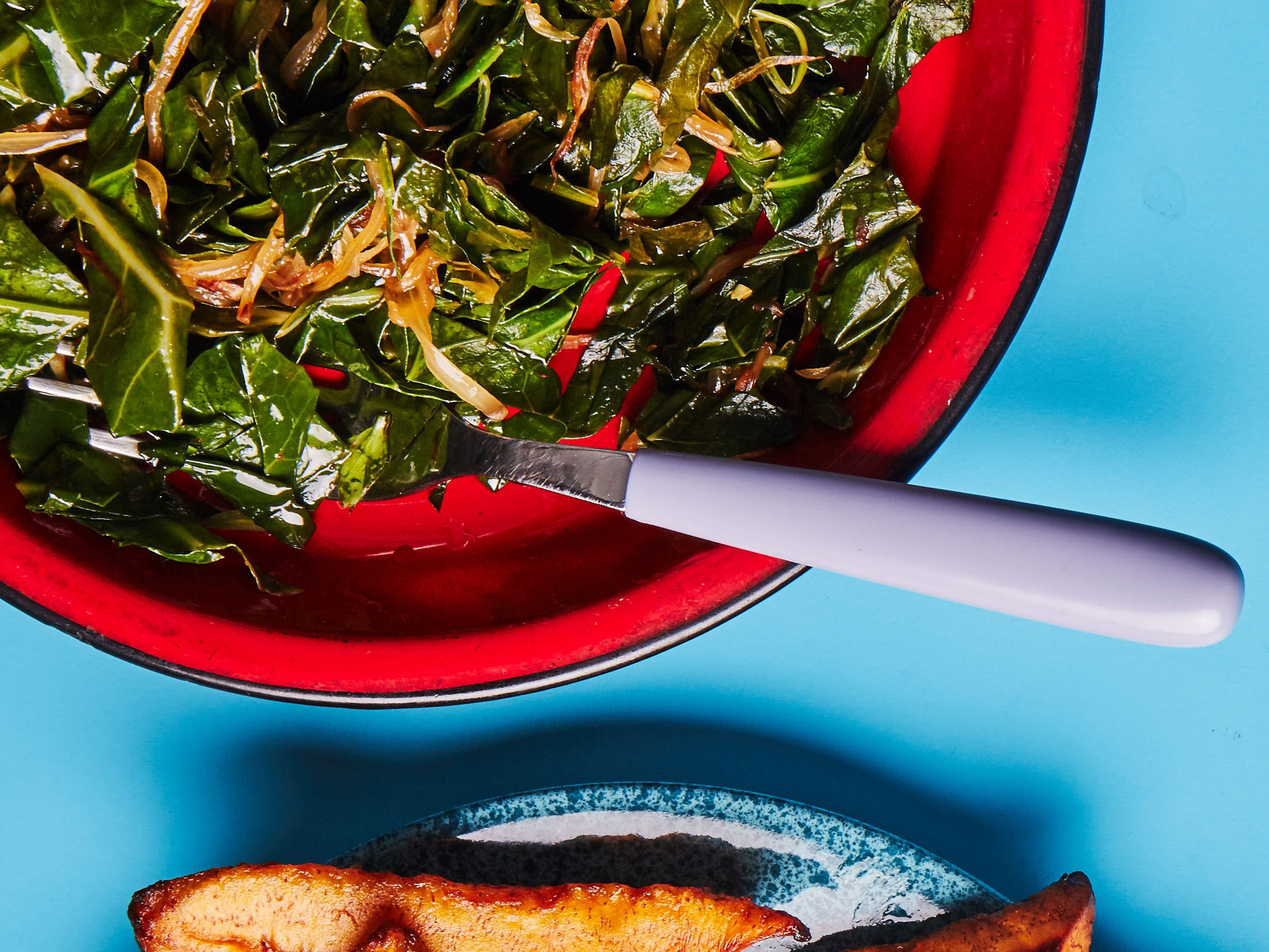 Sautéed Collard Greens and Sweet Onion with Paprika