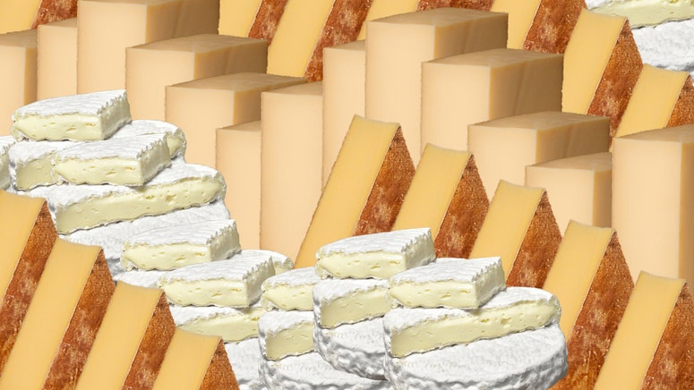 photo collage of cheese for a gift guide