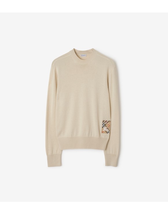 Check Label Wool Sweater