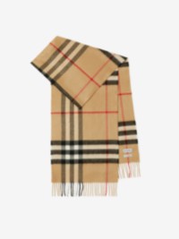 Check Cashmere Scarf in colour Archive beige