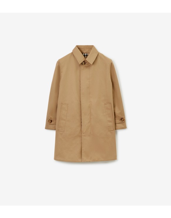 Reversible Check Gabardine Car Coat