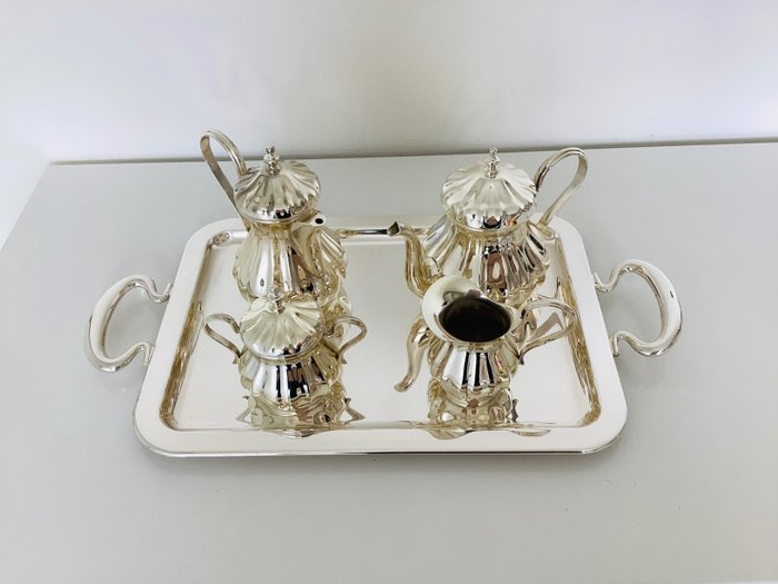 Farco Orfebres - Coffee set (5) - silver metal