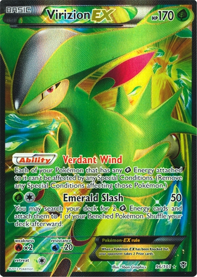 Pokemon Plasma Blast Single Virizion EX 96/101 | DA Card World