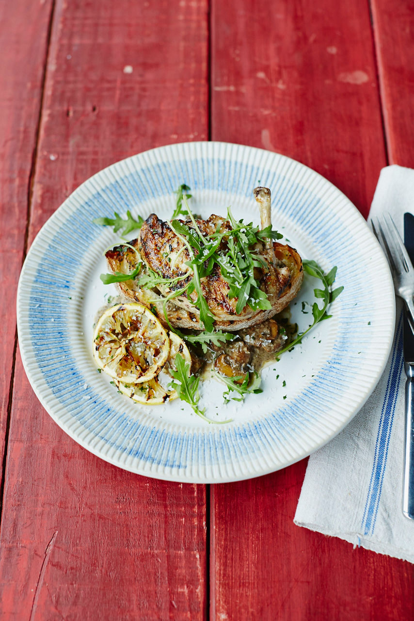 Chicken Porcini Bruschetta with Zesty Lime