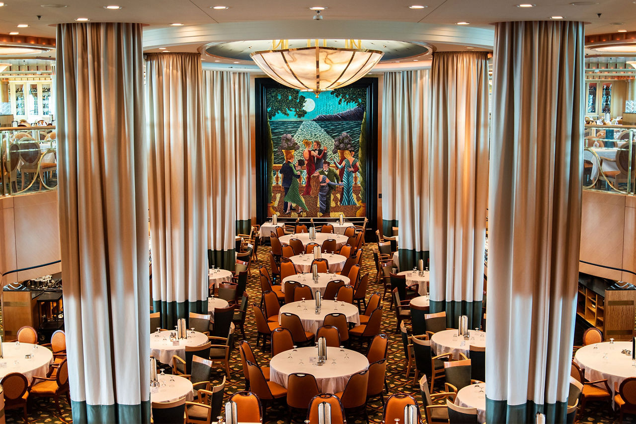 Elegant Aerial of the Main Dining Room 