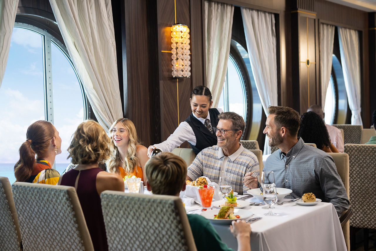 Family Enjoying the Dining Room