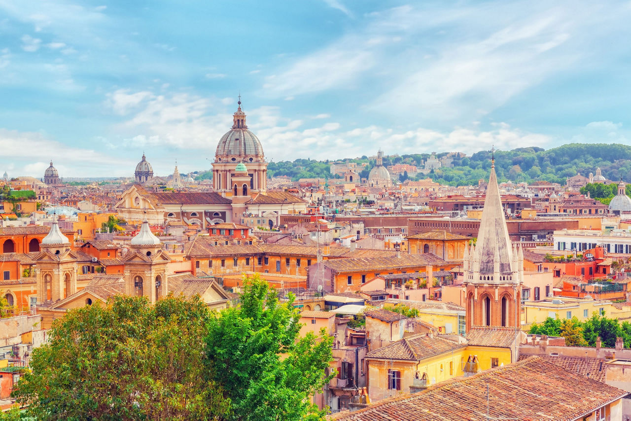 Aerial view of Rome, Italy