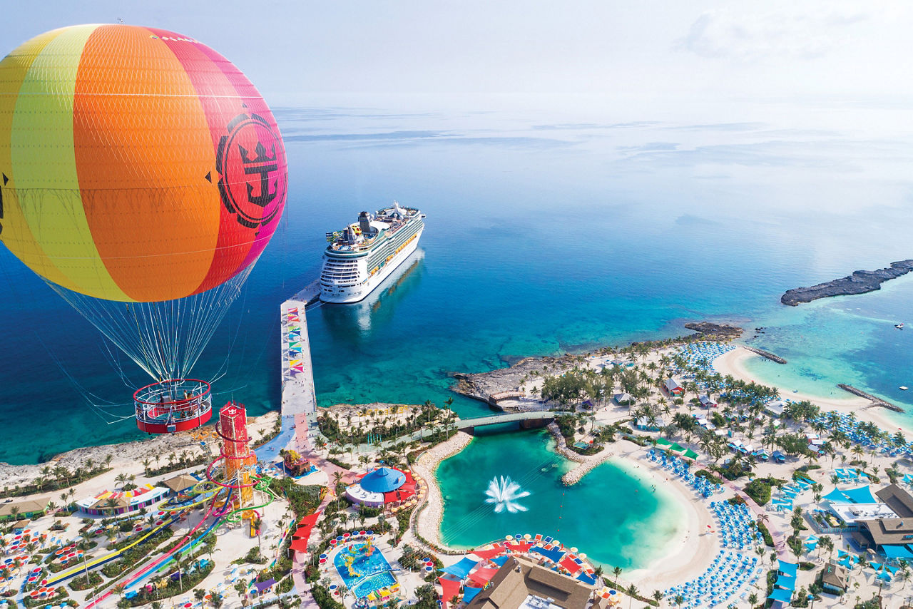 Coco Cay, Up Up and Away, Aerial View of the Island., Perfect Day at Coco Cay