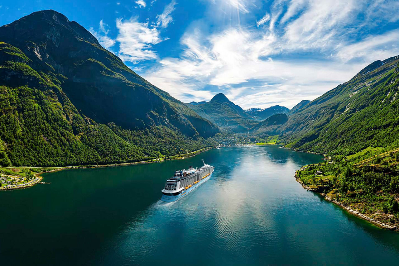 Anthem of the Seas Sailing through Mountains, Norway