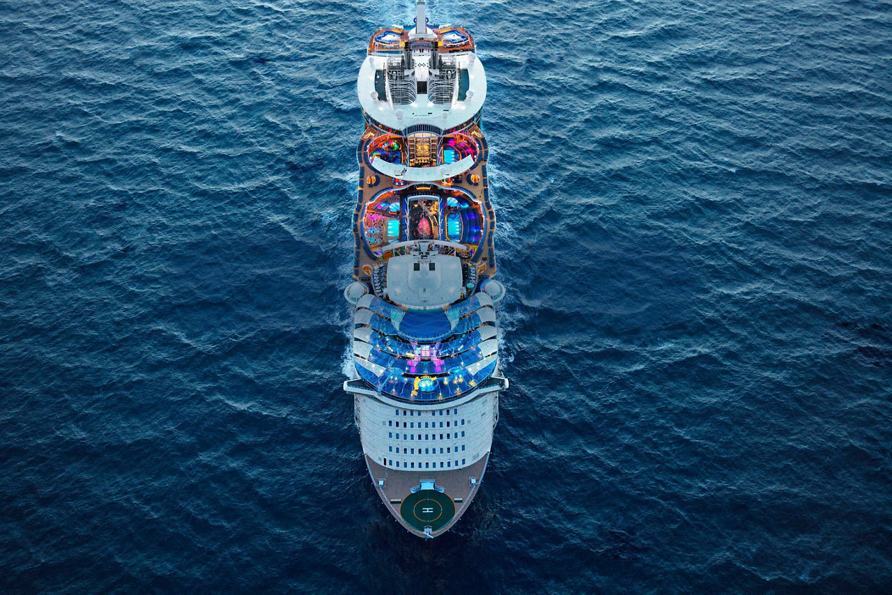 Aerial View of Symphony of the Seas