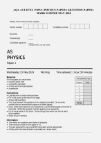 PACKAGE-AQA AS LEVEL (7407) PHYSICS PAPER 1 & PAPER2 QUESTION PAPER+ ...