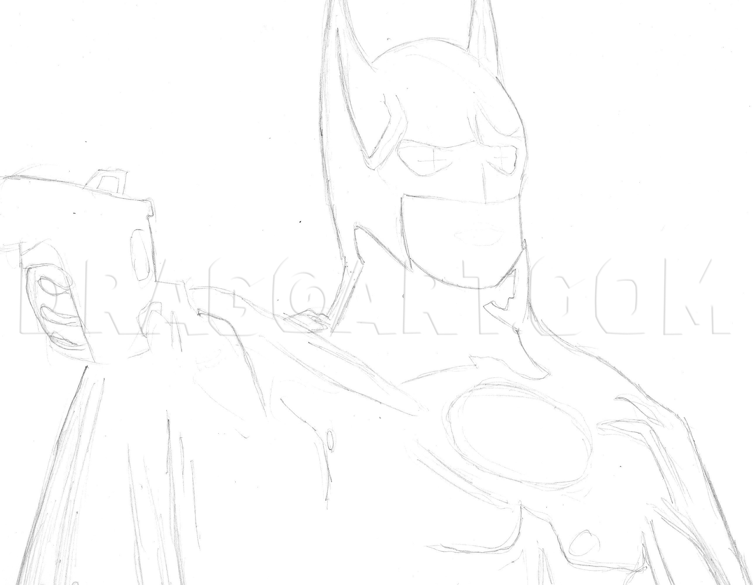 How To Draw Batman , Michael Keaton, Step by Step, Drawing Guide, by JasonG  - DragoArt