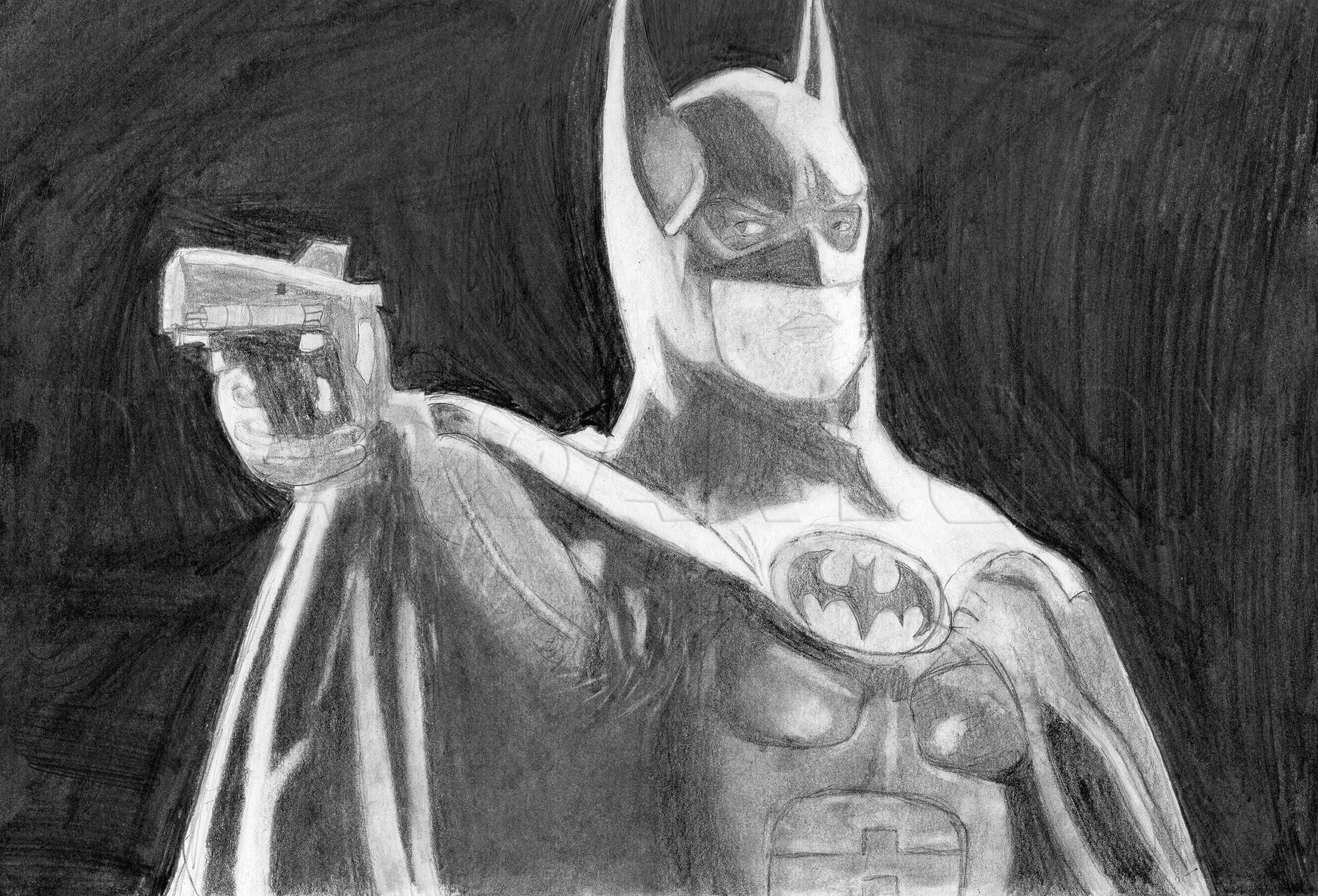 How To Draw Batman , Michael Keaton, Step by Step, Drawing Guide, by JasonG  - DragoArt