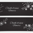 Small 1x stylish floral banners