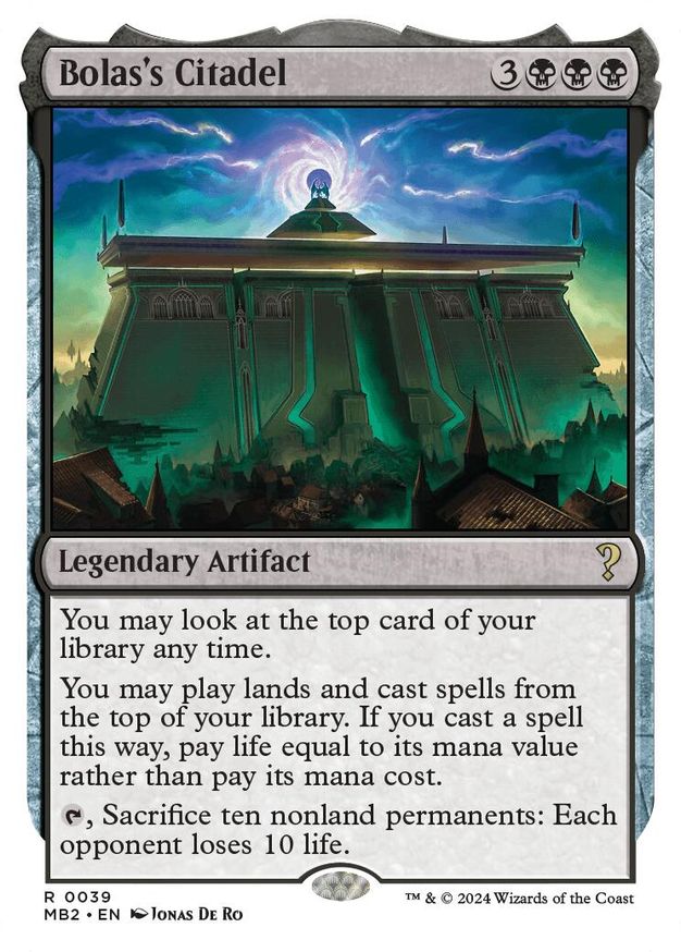 Bolas's Citadel (White Border) from Mystery Booster 2