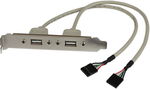 StarTech 2 Port USB A Female Slot Plate Adapter