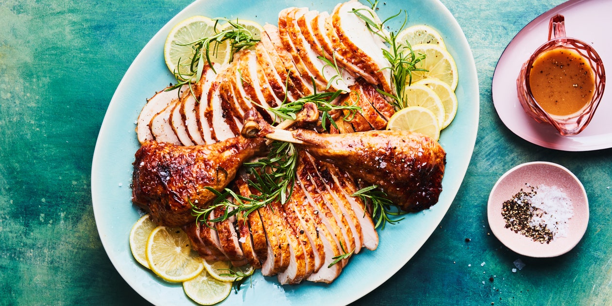 Quick Thanksgiving Turkey with Lemon-Garlic Butter recipe | Epicurious.com