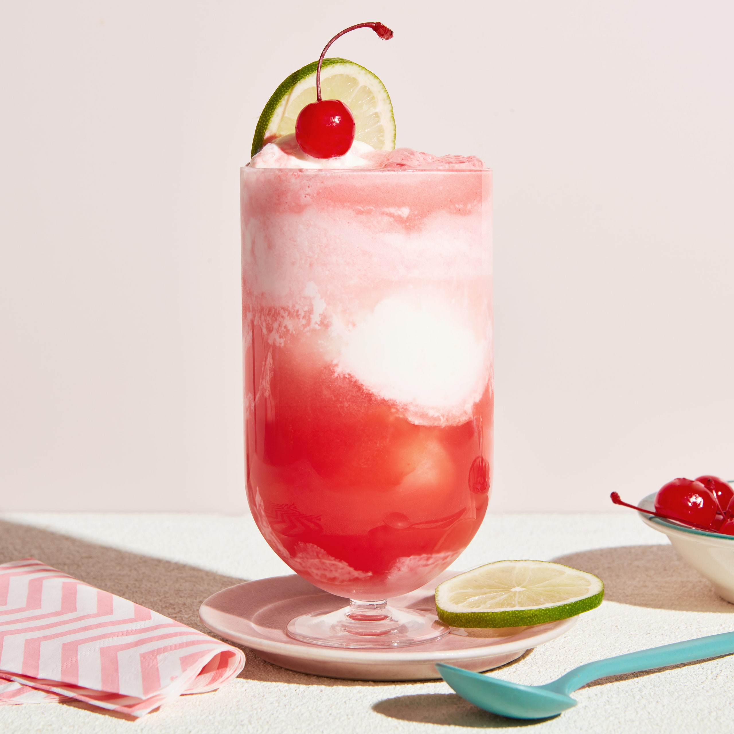 Cherry Lime Rickey Float