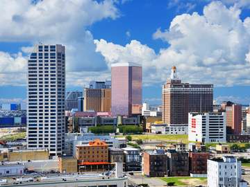 High-rise buildings in Atlantic City (USA) puzzle online from photo