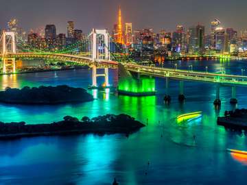 Rainbow Bridge in Tokyo (Japan) online puzzle