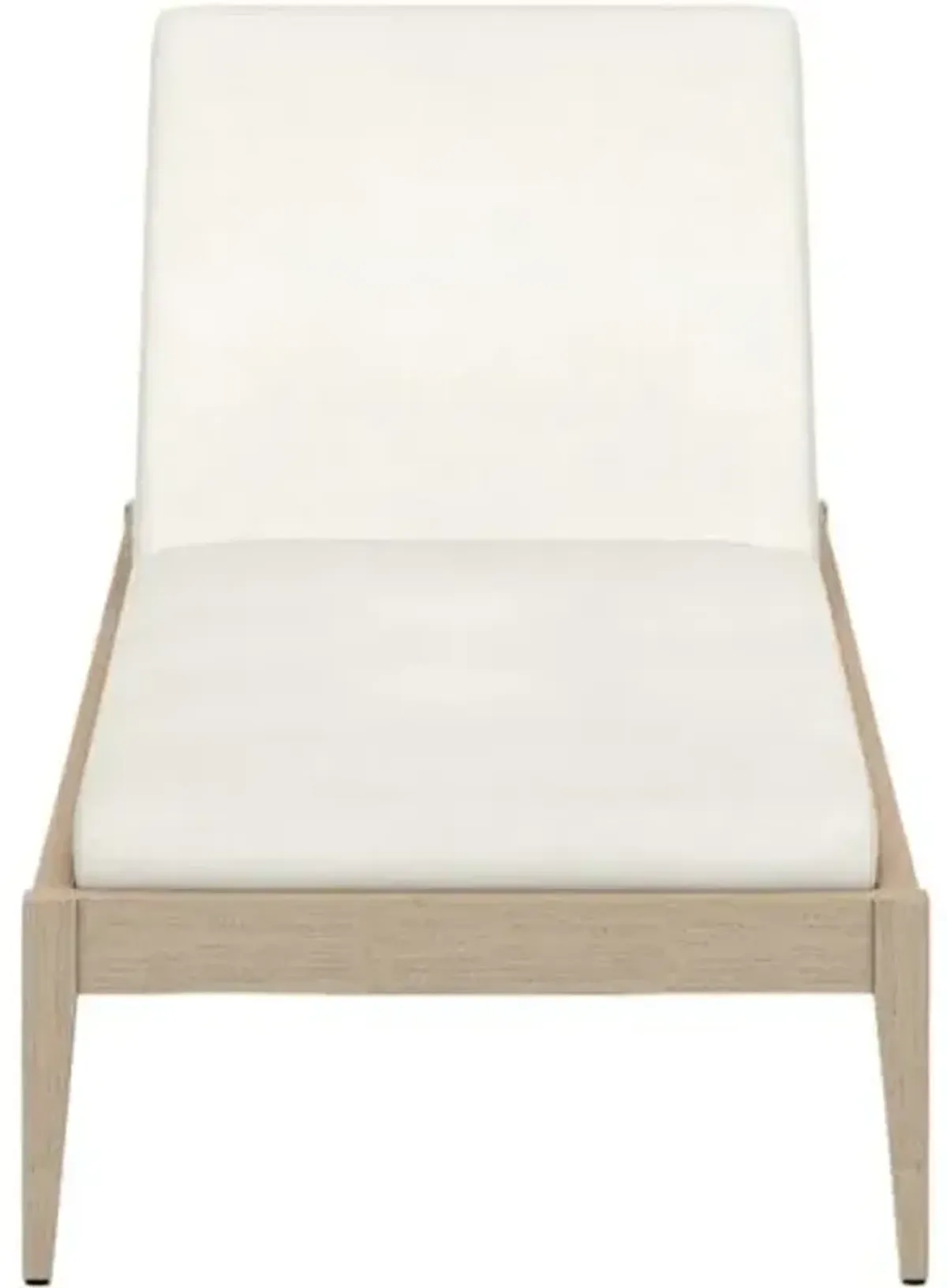 Jasper Outdoor Teak Chaise - Ivory - Comfortable, Sturdy, Stylish