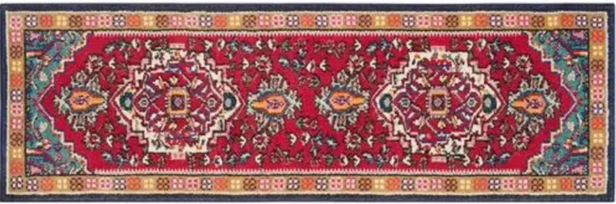 Noella Rug - Red/Turquoise - Red