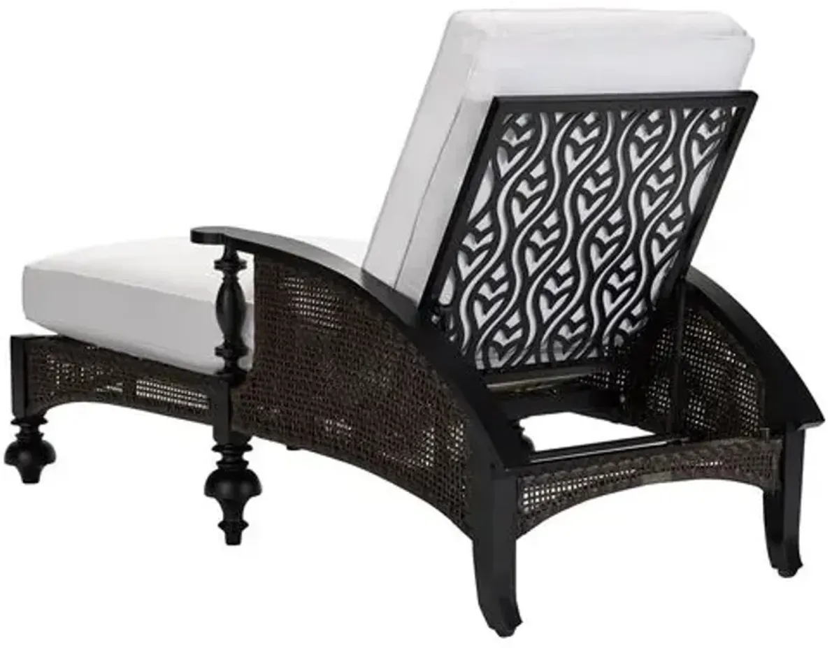 Hemingway Outdoor Chaise - Black/Natural - Lane Venture - White - Comfortable, Sturdy, Stylish