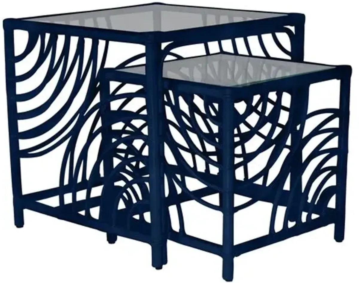 Swirl Nesting Tables - Navy - Blue