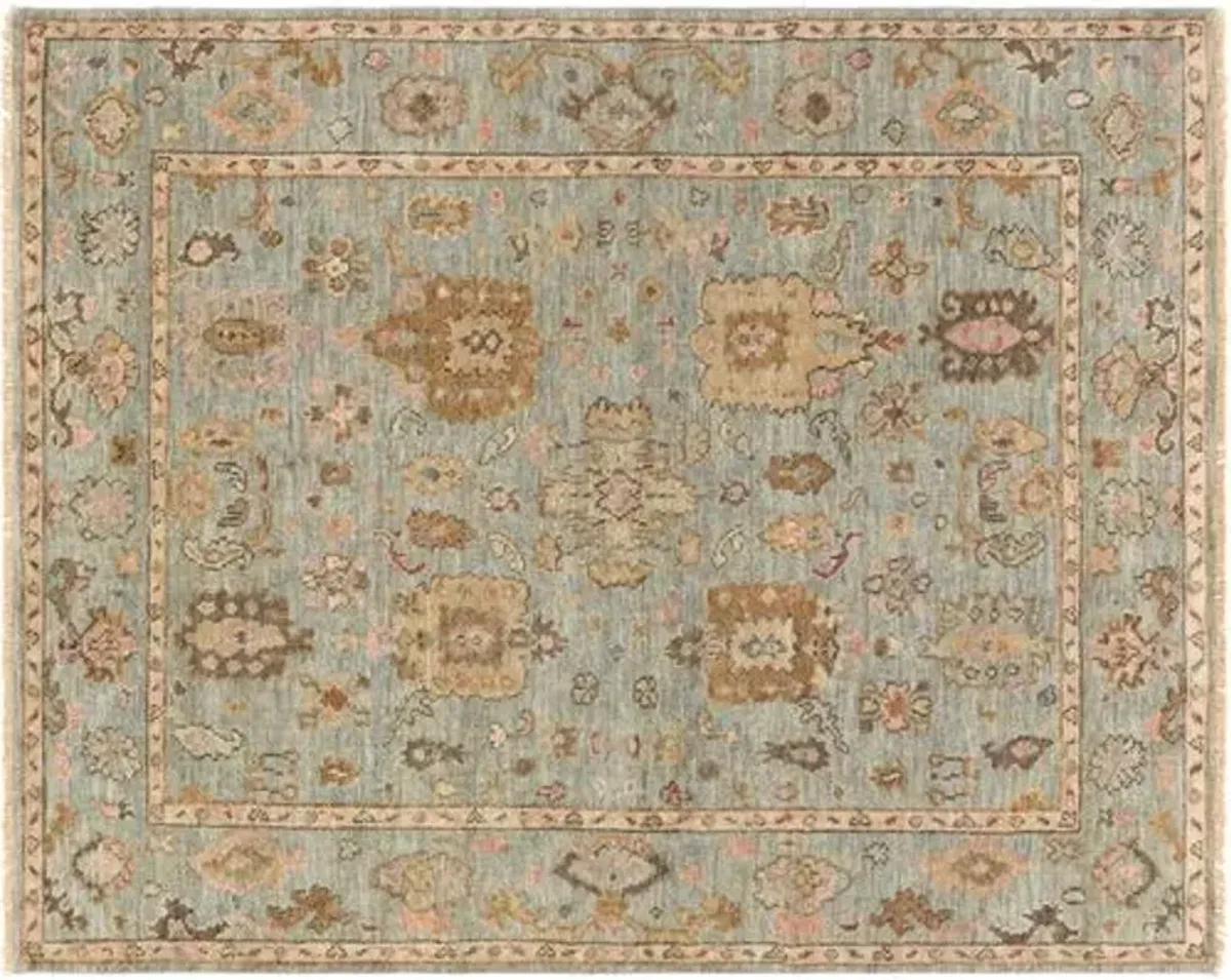 Grove Hand-Knotted Rug - Beige/Green - Beige