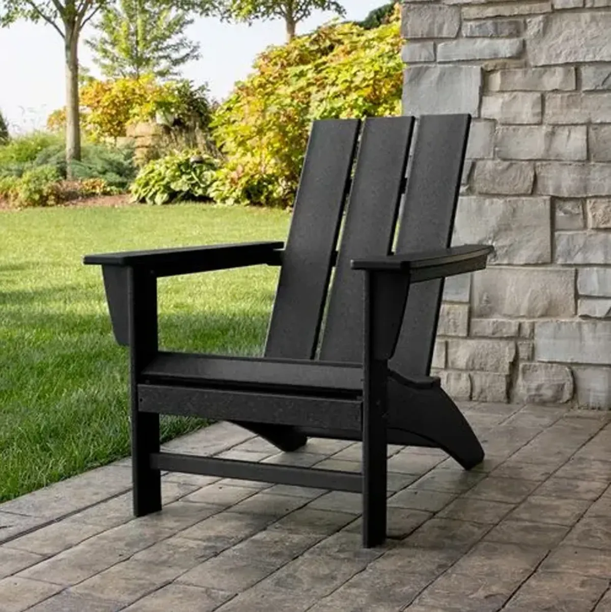 Leopold Outdoor Adirondack Chair - Black