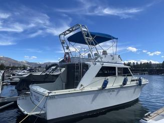 Cool off on this beautiful Chris craft uniflite on Lake Tahoe!