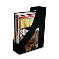 Fellowes 00434 Orderly Magazine File - Black - Plastic - 1 Each