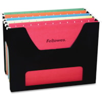 Fellowes Legal Size Desktopper - 5 x File - 9.8" (247.65 mm) Height x 15" (381 mm) Width x 5.5" (139.70 mm) DepthDesktop - 100% Recycled - Black - 1 Each