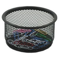 Winnable Mesh Paper Clip Holder - 2" (50.80 mm) x 3.30" (83.82 mm) x - 1 Each - Black