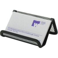 Winnable Mesh Business Card Holder - 1.30" (33.02 mm) x 3.30" (83.82 mm) x 2.30" (58.42 mm) x - 1 Each - Black