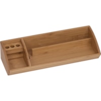 Merangue Desk Tray - 4 Compartment(s) - 2.3" Height x 10.5" Width x 3.8" DepthDesktop - Bamboo - 1 Each