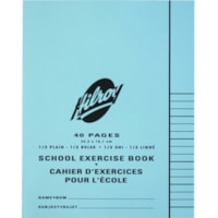 Hilroy Notebook - 40 Pages - Ruled - 0.31" Ruled - Half Plain Page, Half Ruled Page