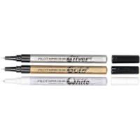 Pilot Super Color Marker Extra Fine Tip White - Extra Fine Marker Point - White Ink