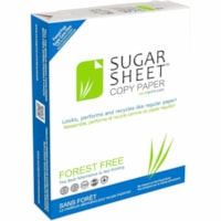 Social Print Paper Sugar Sheet Sugar Sheet - 92 Brightness - Letter - 8 1/2" x 11" - 20 lb Basis Weight - 500 / Pack - 500 Sheets - 500 Sheets per Ream - 10 Ream per Case - Fade Resistant, Jam-free, Recyclable, Compostable, Biodegradable, Elemental Chlorine-free, Acid-free, Chlorine-free - White