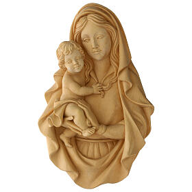 Flachrelief der Madonna von Raffaello aus natűrlichem Grődnertal-Holz