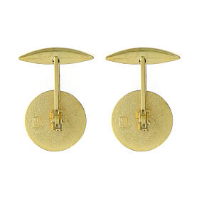 Jubilee 2025 cufflinks golden silver with logo 15 mm