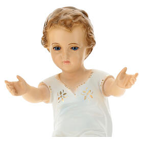 Baby Jesus lying with crystal blue eyes, 27 cm Landi