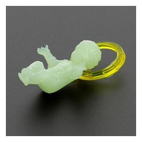 5 cm Baby Jesus with aureola in florescent plastic