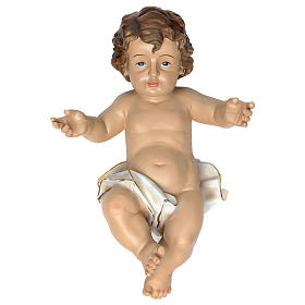 Baby Jesus with white drape real h 58 cm