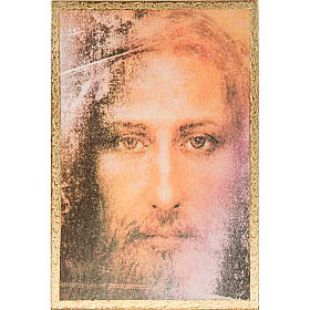 Print on wood, Face of Jesus of the Shroud with frame