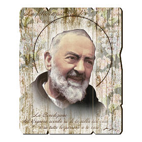 Saint Pio moulded painting with hook on the back