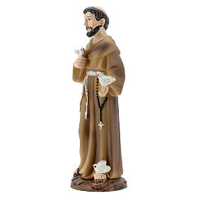 Święty Franciszek ptaki figurka żywiczna malowana 9 cm