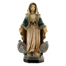 Cudowna Madonna z medalikiem figurka żywica 8 cm