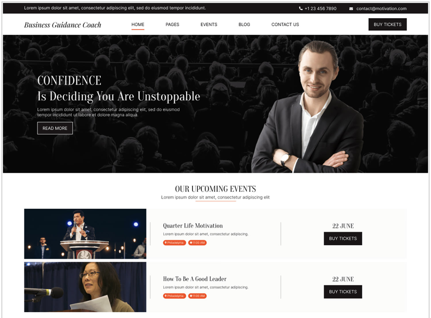 Business Guidance Coach WordPress Theme