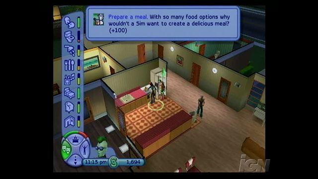 The Sims 2 Xbox Gameplay - Trying to Cook